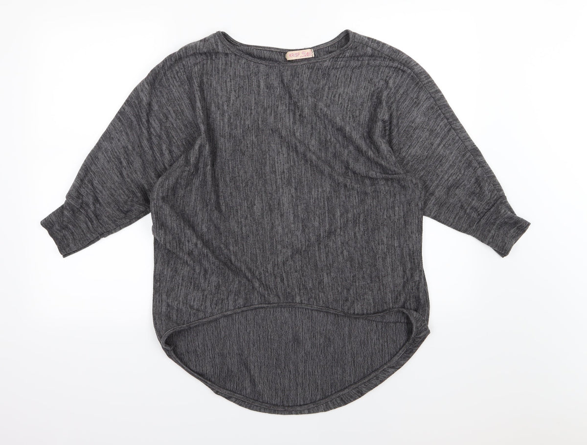Additional front view of Krisp women’s grey knit jumper, size L