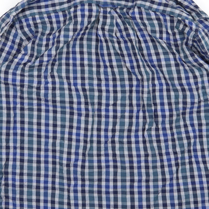 Mens UK Size M EWM Blue  Button-Up Long Sleeve Casual Shirt