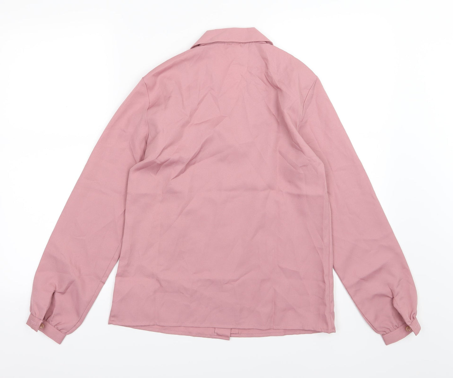 Womens UK Size 12 Marks and Spencer Pink Basic Button-Up