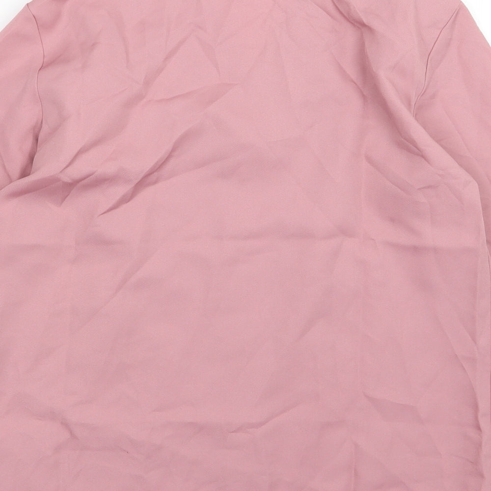 Womens UK Size 12 Marks and Spencer Pink Basic Button-Up