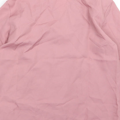 Womens UK Size 12 Marks and Spencer Pink Basic Button-Up