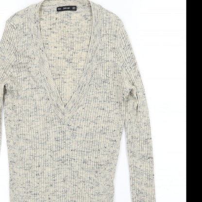 Zara Womens Beige  Knit Pullover Jumper Size M