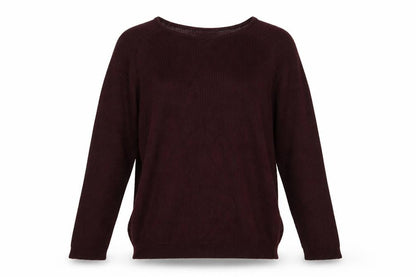 Front view of Pull&Bear women’s red knit jumper, size M