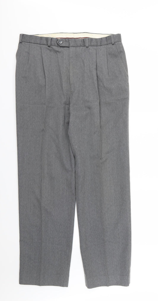 Womens UK Size 36 Marks and Spencer Regular Fit  Grey Trousers