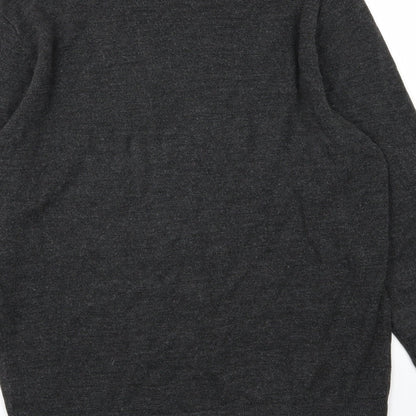 Primark Mens Grey  Knit Pullover Jumper Size M