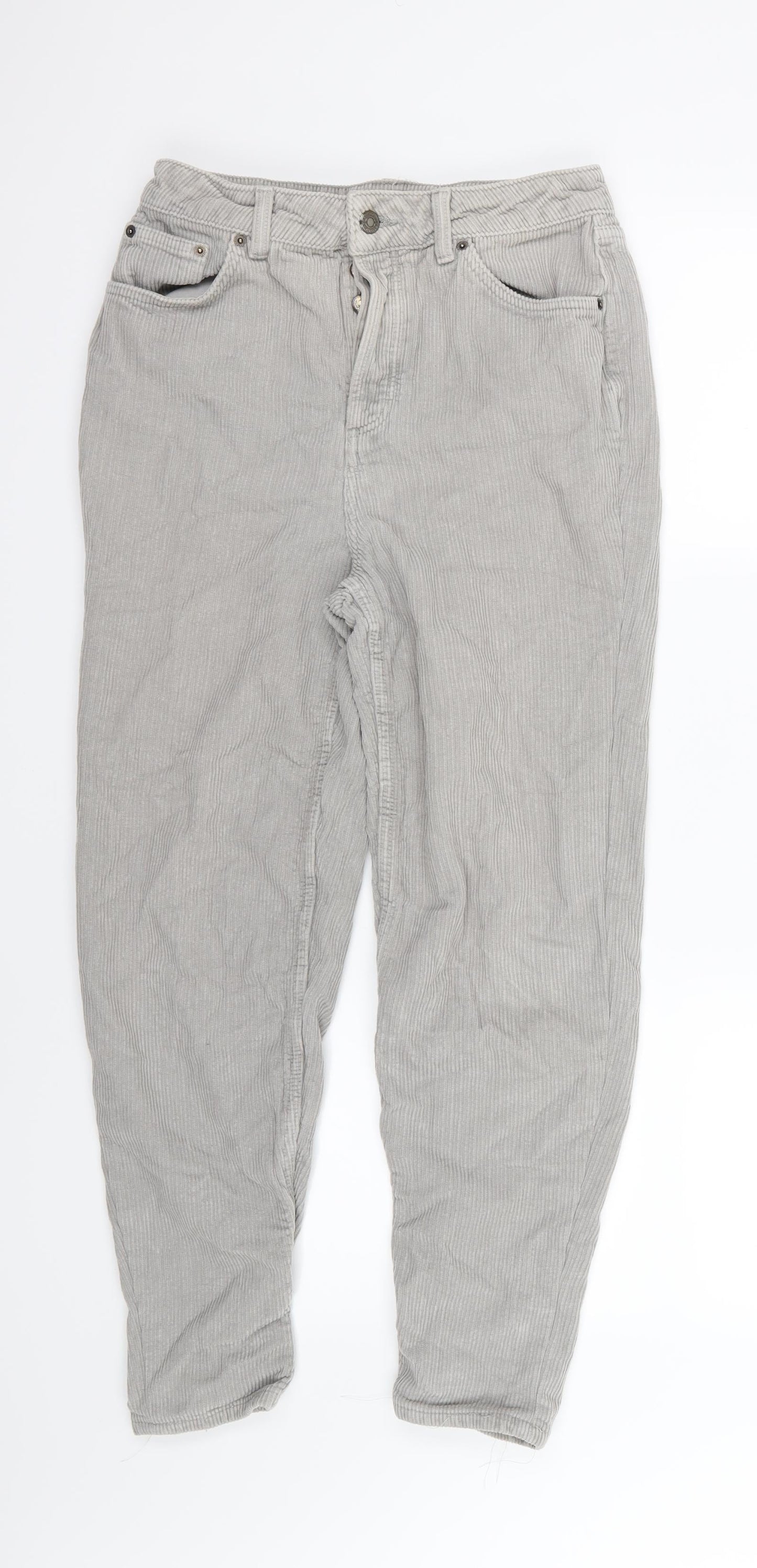 Topshop Womens Grey  Corduroy Skinny Jeans Size 26 in L30 in