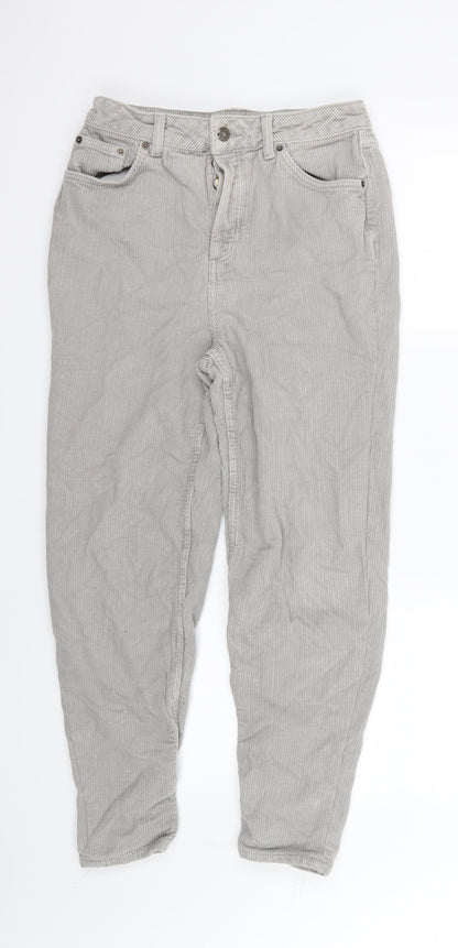 Topshop Womens Grey  Corduroy Skinny Jeans Size 26 in L30 in