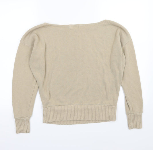 PRETTYLITTLETHING Womens Beige  Knit Pullover Jumper Size S