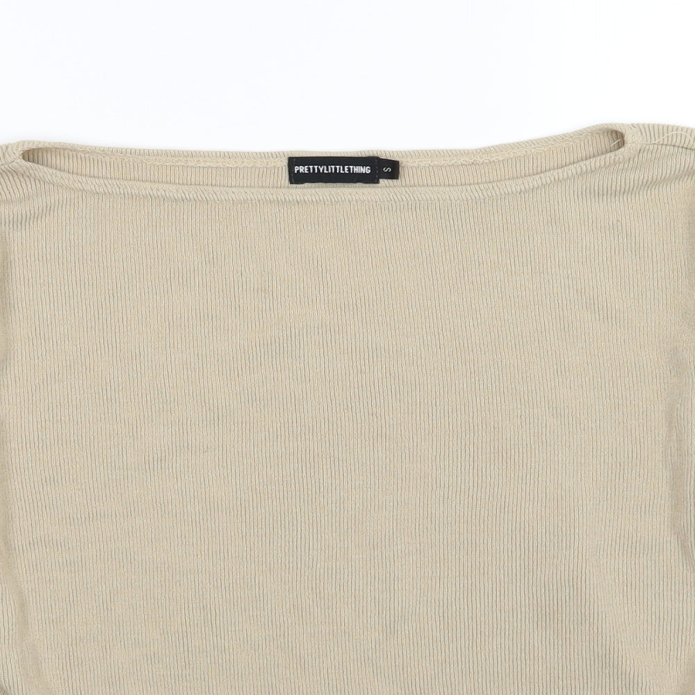 Additional view of PRETTYLITTLETHING women’s beige knit jumper, size S