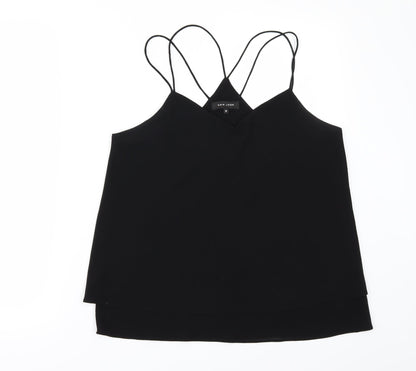 Womens UK Size 10 New Look Black Camisole Blouse