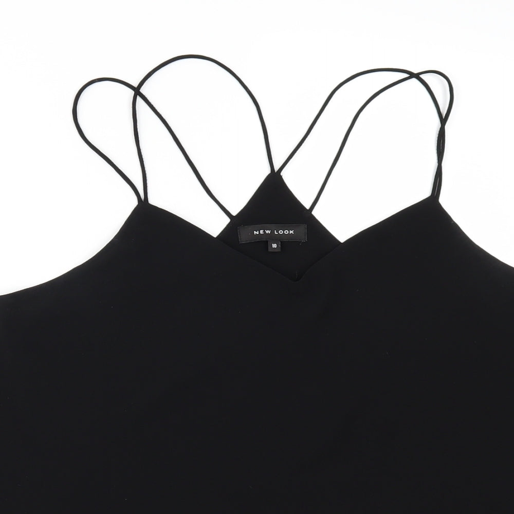 Womens UK Size 10 New Look Black Camisole Blouse