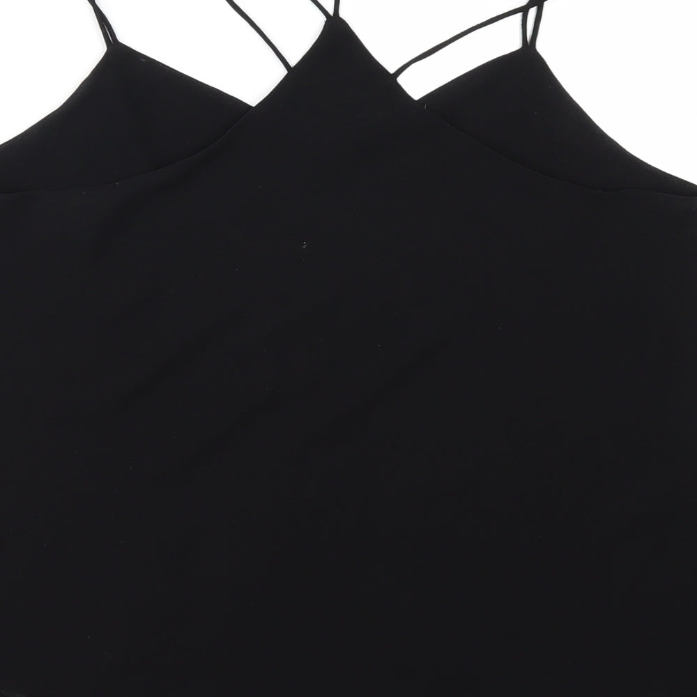 Womens UK Size 10 New Look Black Camisole Blouse