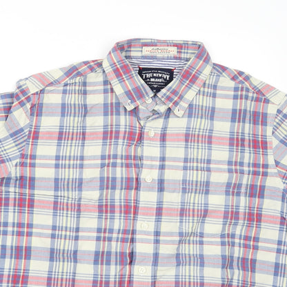 THE NEW IVY BRAND Mens Multicoloured Check   Button-Up Size M