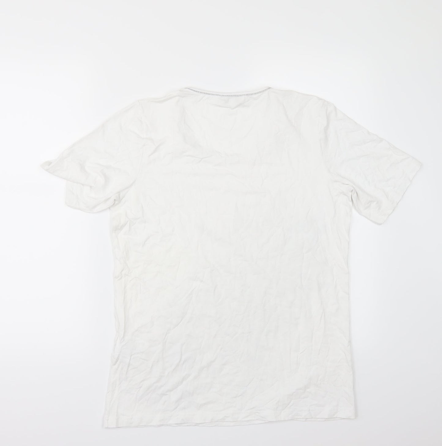 Womens UK Size L Signature White Basic T-Shirt