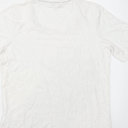 Womens UK Size L Signature White Basic T-Shirt