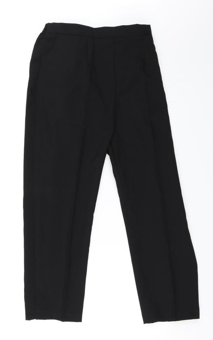 Womens UK Size 16 Preworn Regular Fit  Black Trousers