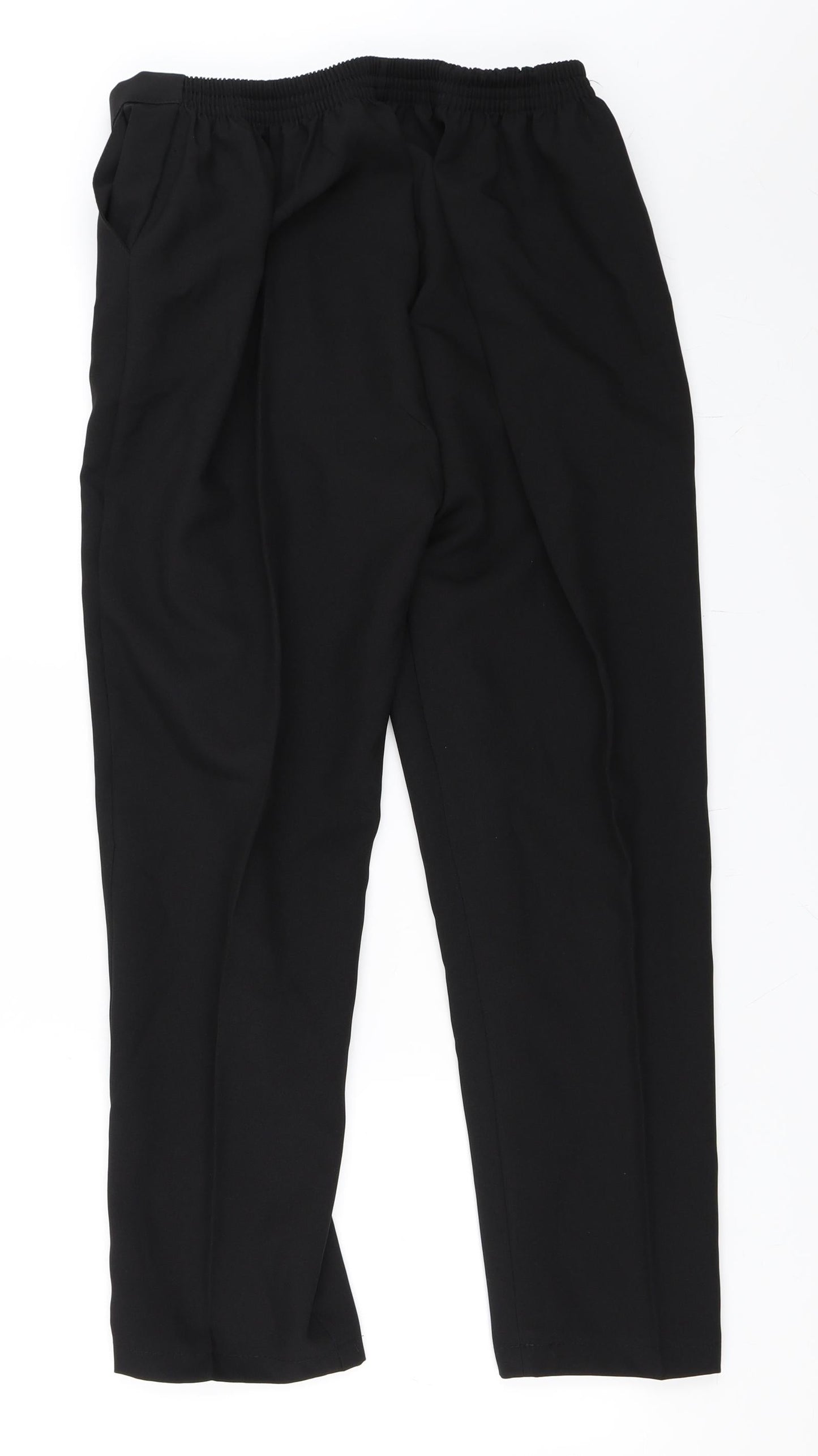 Womens UK Size 16 Preworn Regular Fit  Black Trousers