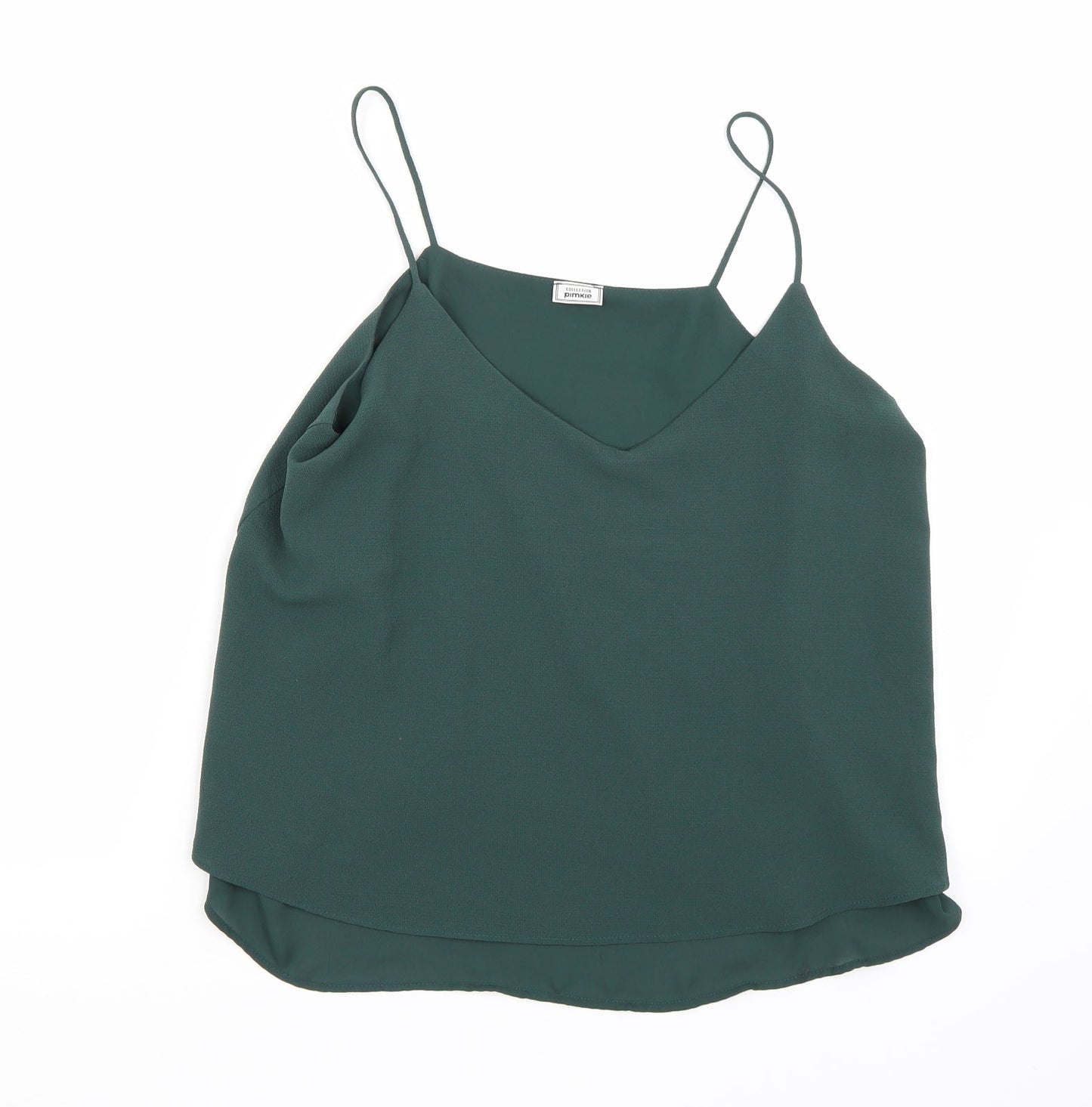Womens UK Size M Pimkie Green Basic Tank