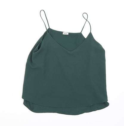 Womens UK Size M Pimkie Green Basic Tank