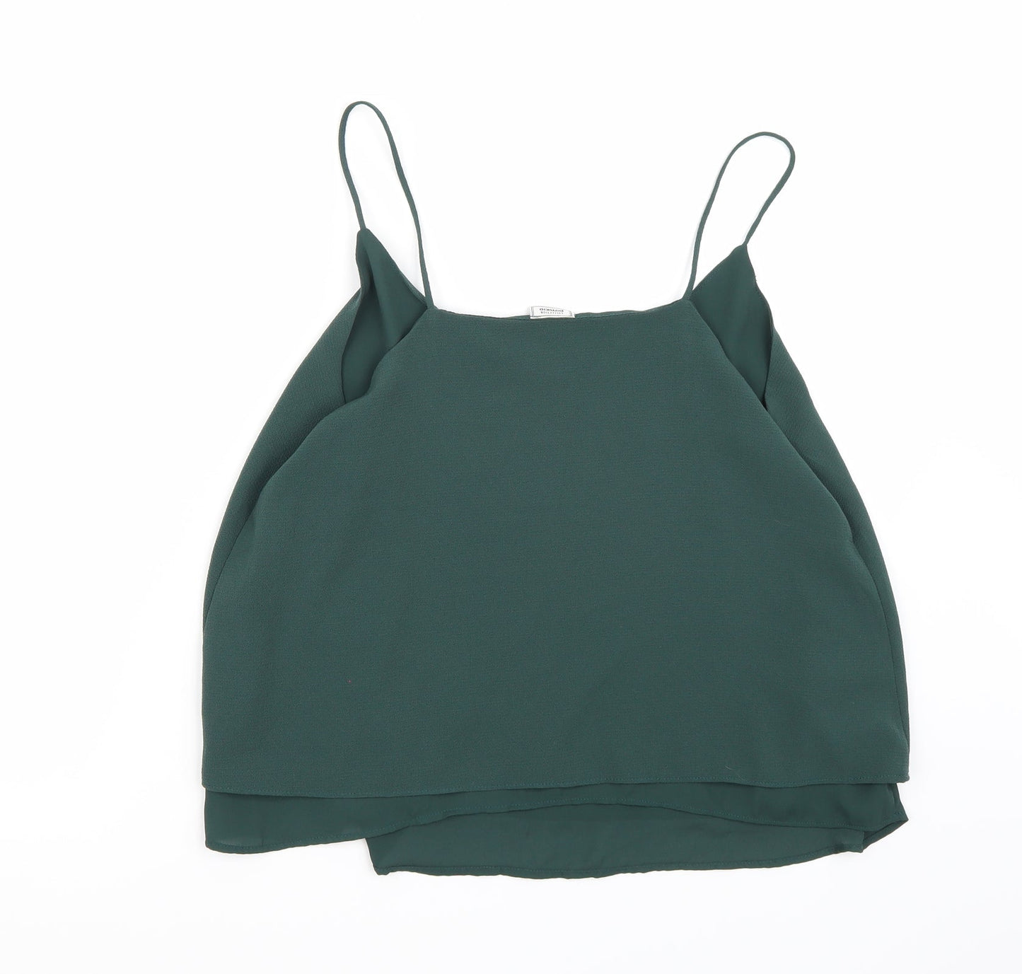 Womens UK Size M Pimkie Green Basic Tank