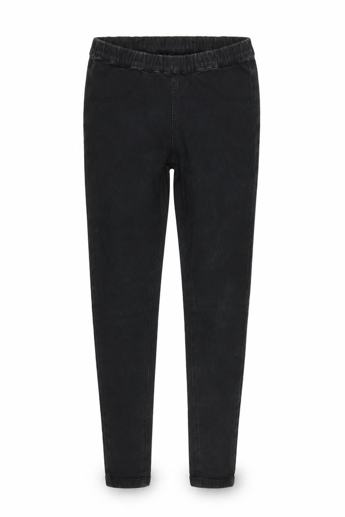 Front view of Bay women’s black jegging jeans, size UK 6, 29-inch leg