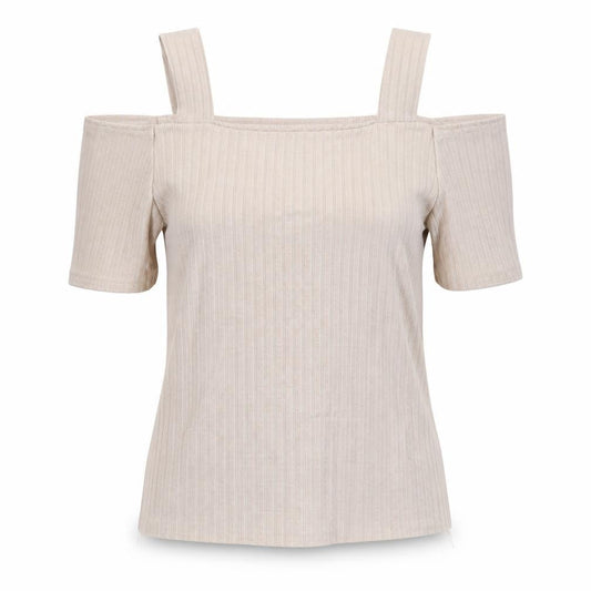 Front view of Select women’s pink basic t-shirt, size UK 8