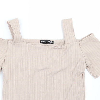 Womens UK Size 8 Select Pink Basic T-Shirt