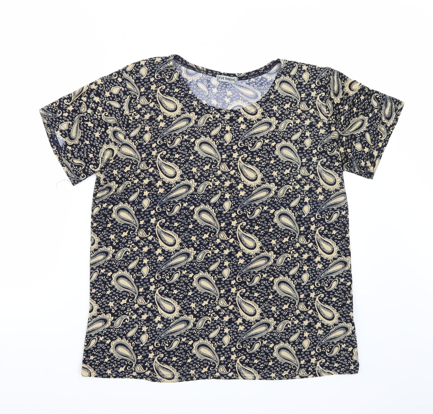 Womens UK Size M Yue sheng Blue Basic T-Shirt