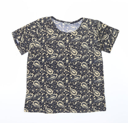 Womens UK Size M Yue sheng Blue Basic T-Shirt