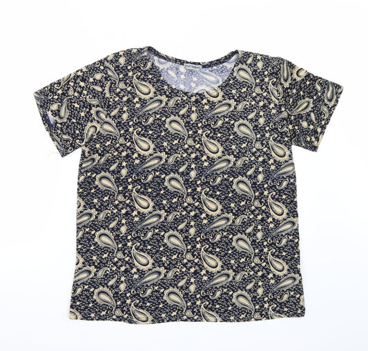 Womens UK Size M Yue sheng Blue Basic T-Shirt