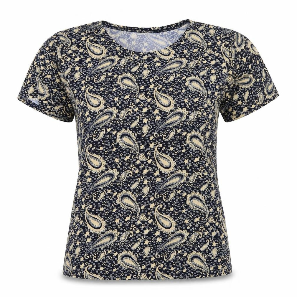 Womens UK Size M Yue sheng Blue Basic T-Shirt