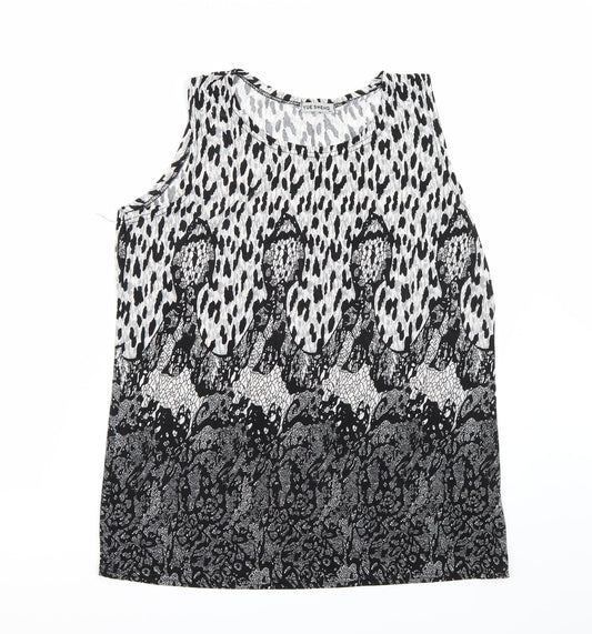 Womens UK Size M Yue sheng Black Basic T-Shirt