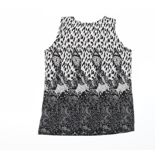 Womens UK Size M Yue sheng Black Basic T-Shirt