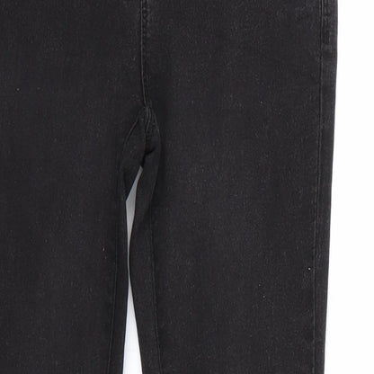 Denim & Co. Womens Black   Skinny Jeans Size 8 L29 in