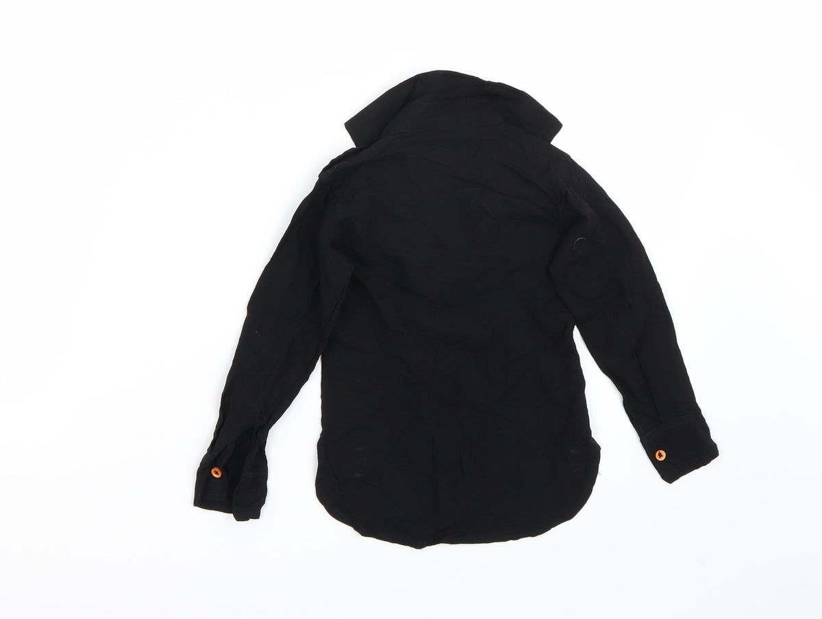 Back view of Preworn girls’ black basic blouse, size 2, years