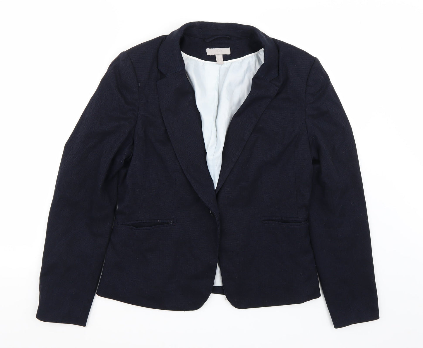 H&M Womens Blue   Jacket Blazer Size 14