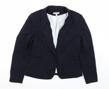 H&M Womens Blue   Jacket Blazer Size 14