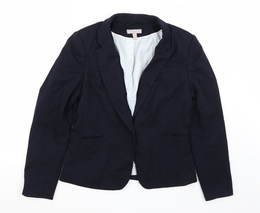 H&M Womens Blue   Jacket Blazer Size 14