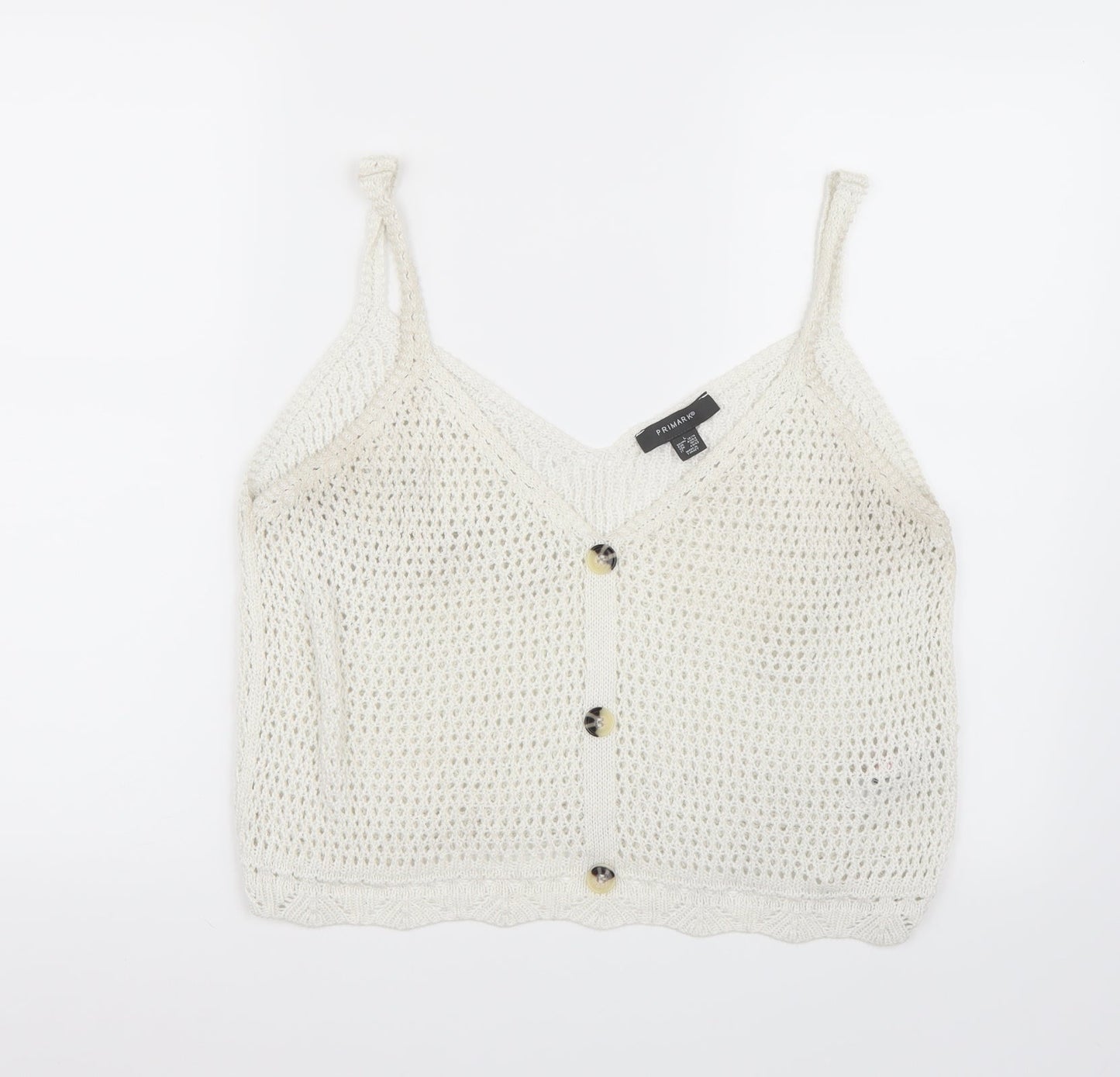 Primark Womens White   Basic Tank Size L