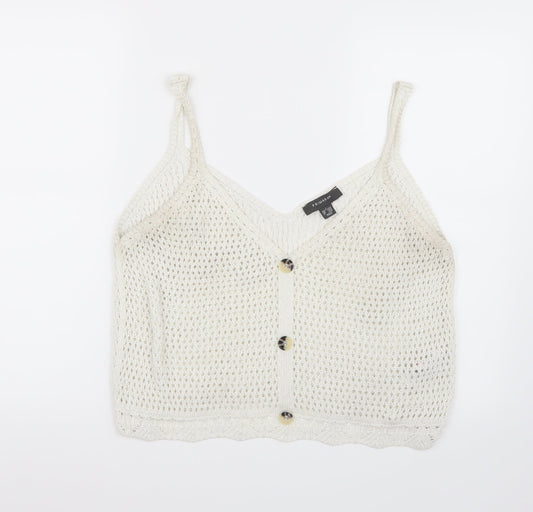Primark Womens White   Basic Tank Size L