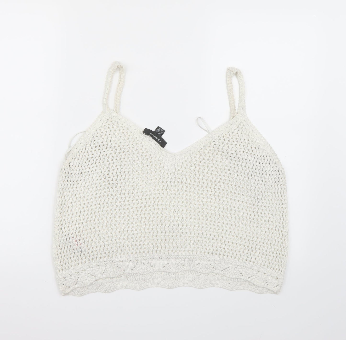 Primark Womens White   Basic Tank Size L