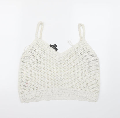 Primark Womens White   Basic Tank Size L