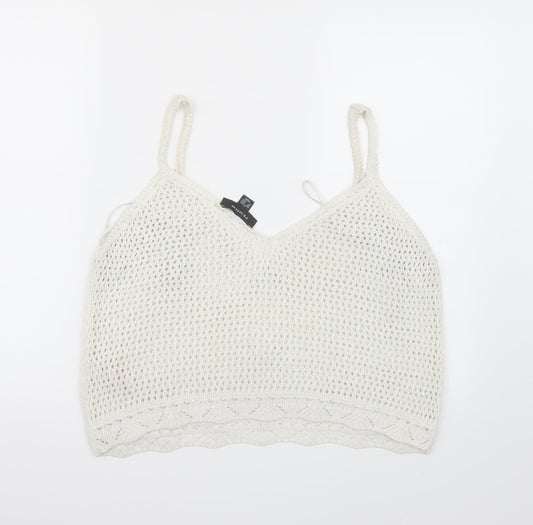 Primark Womens White   Basic Tank Size L