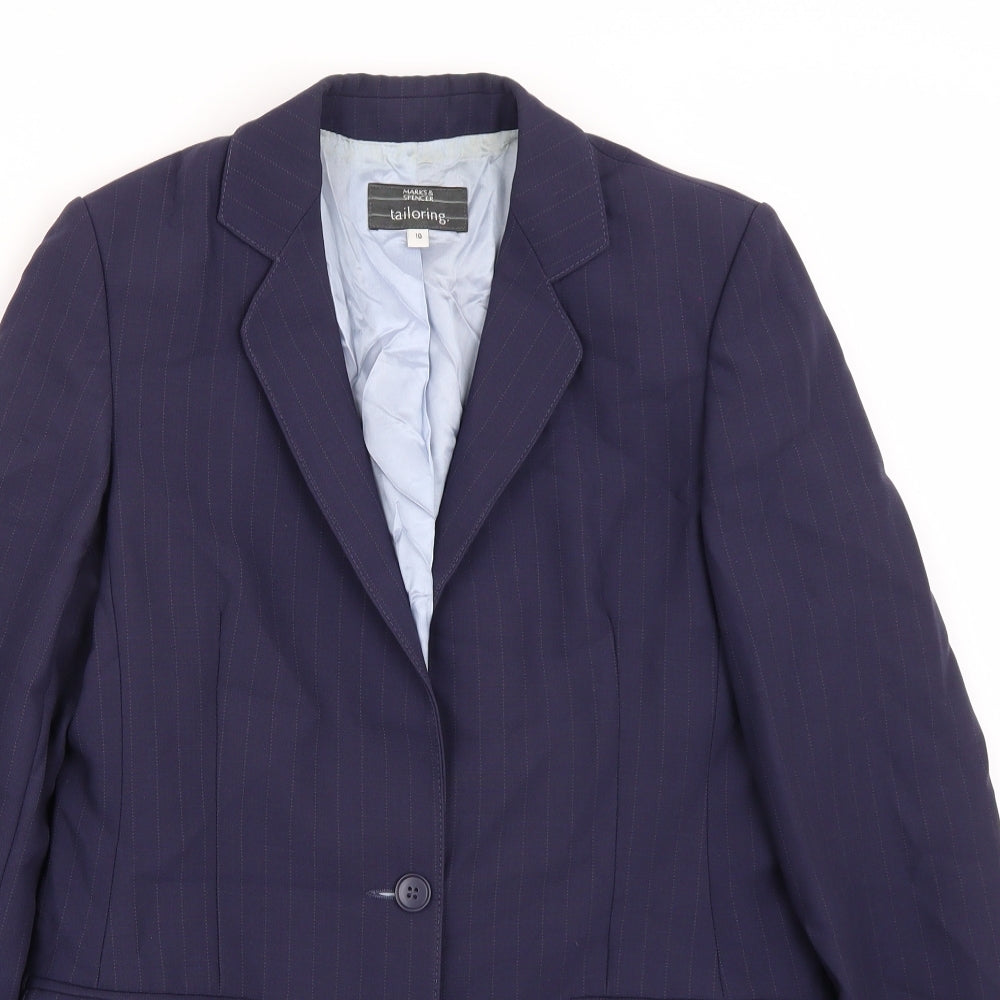 Marks and Spencer Womens Blue   Jacket Blazer Size 10