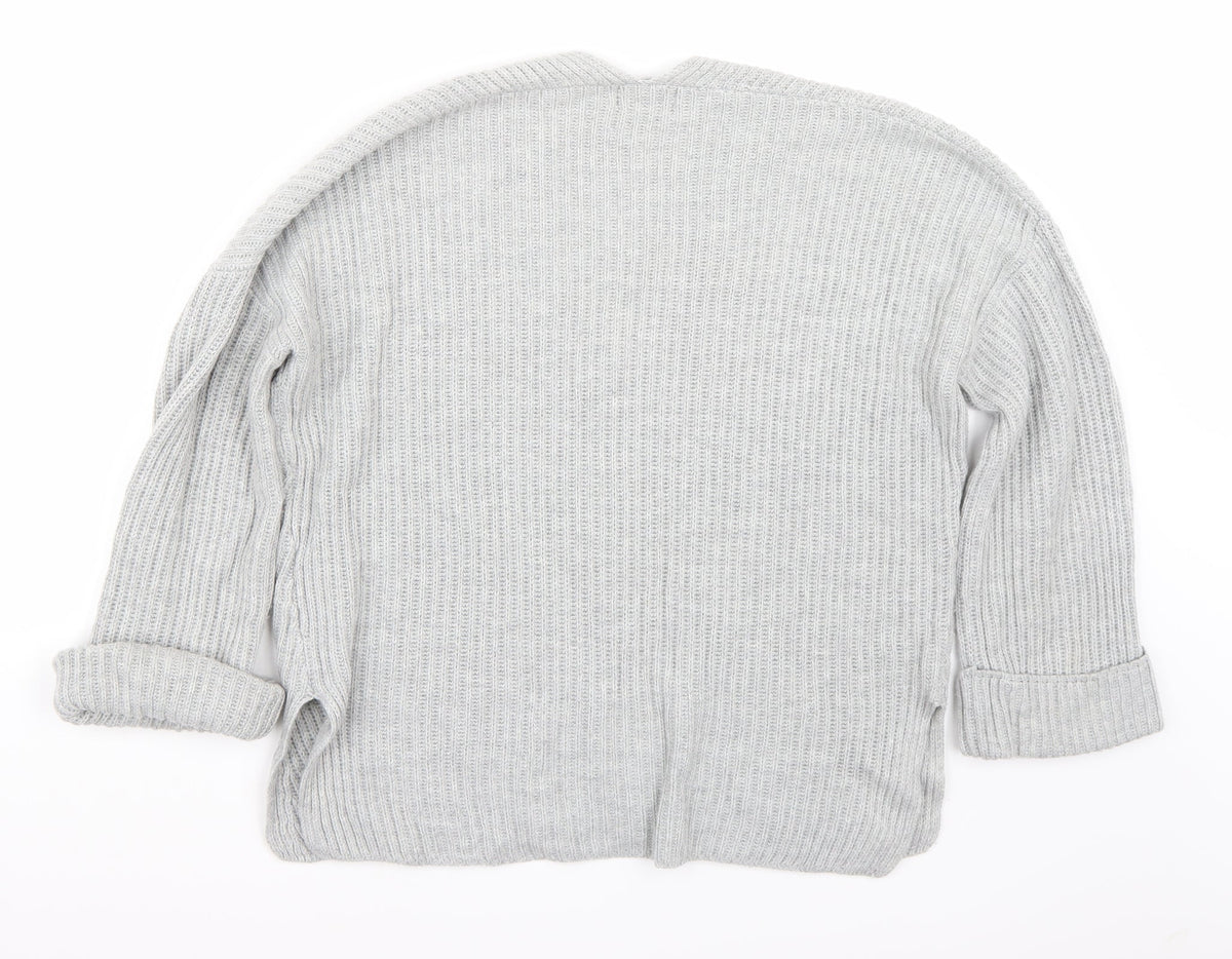 Back view of Topshop women’s grey jumper, size UK 6