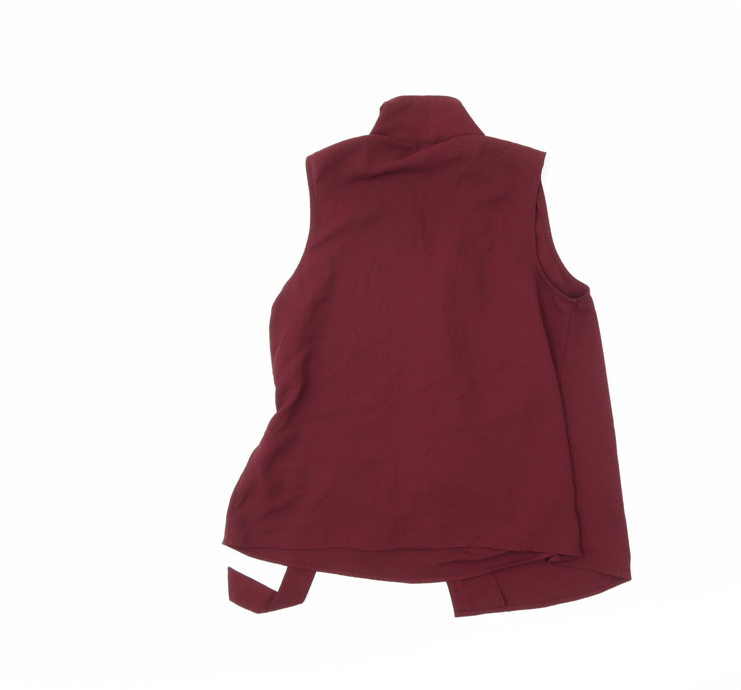 Womens UK Size 10 New Look Red Basic Blouse