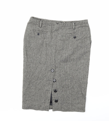 Miss Selfridge Womens Grey   Straight & Pencil Skirt Size 10