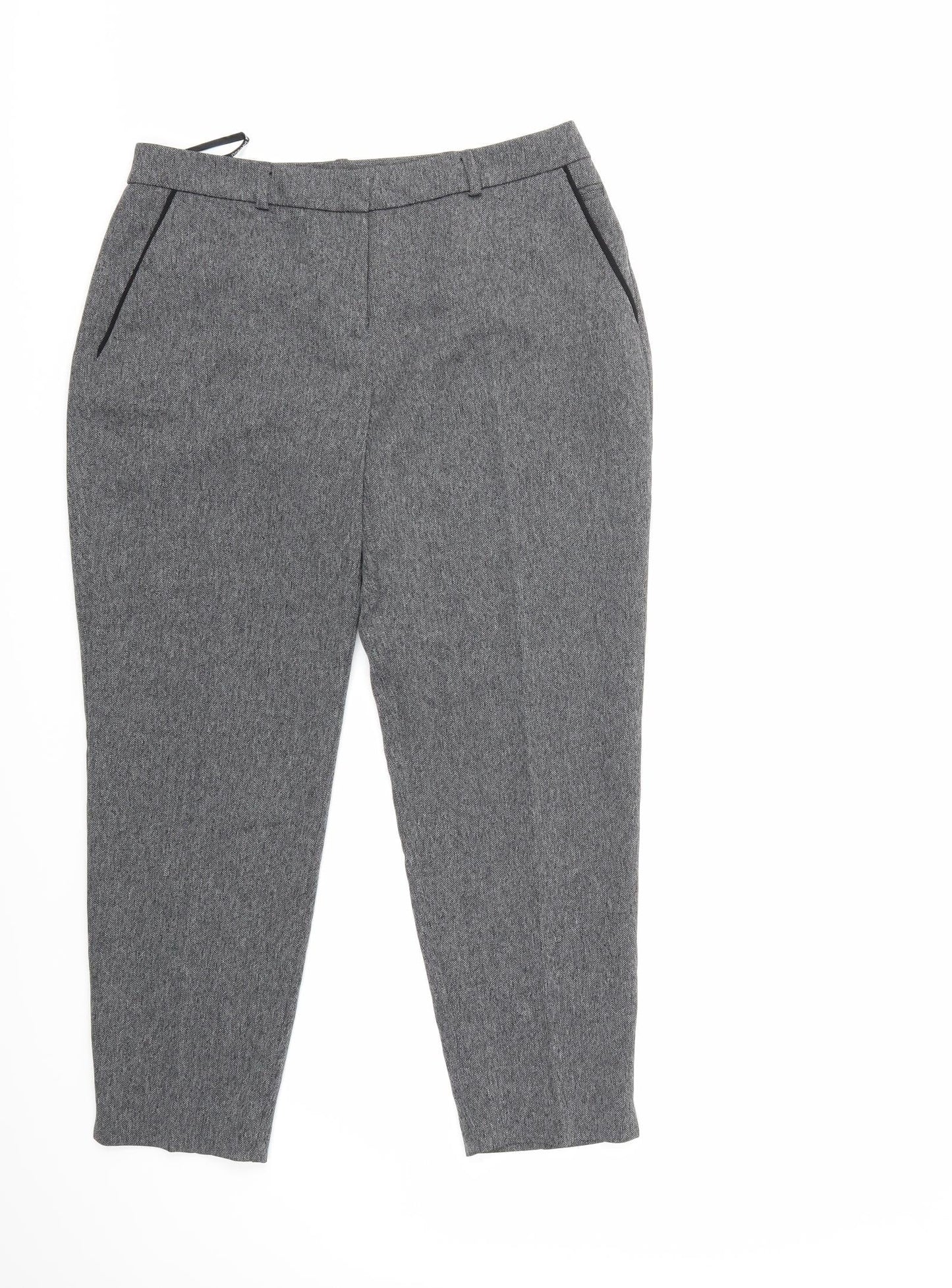 Womens UK Size 10 Dorothy Perkins Regular Fit  Grey Trousers