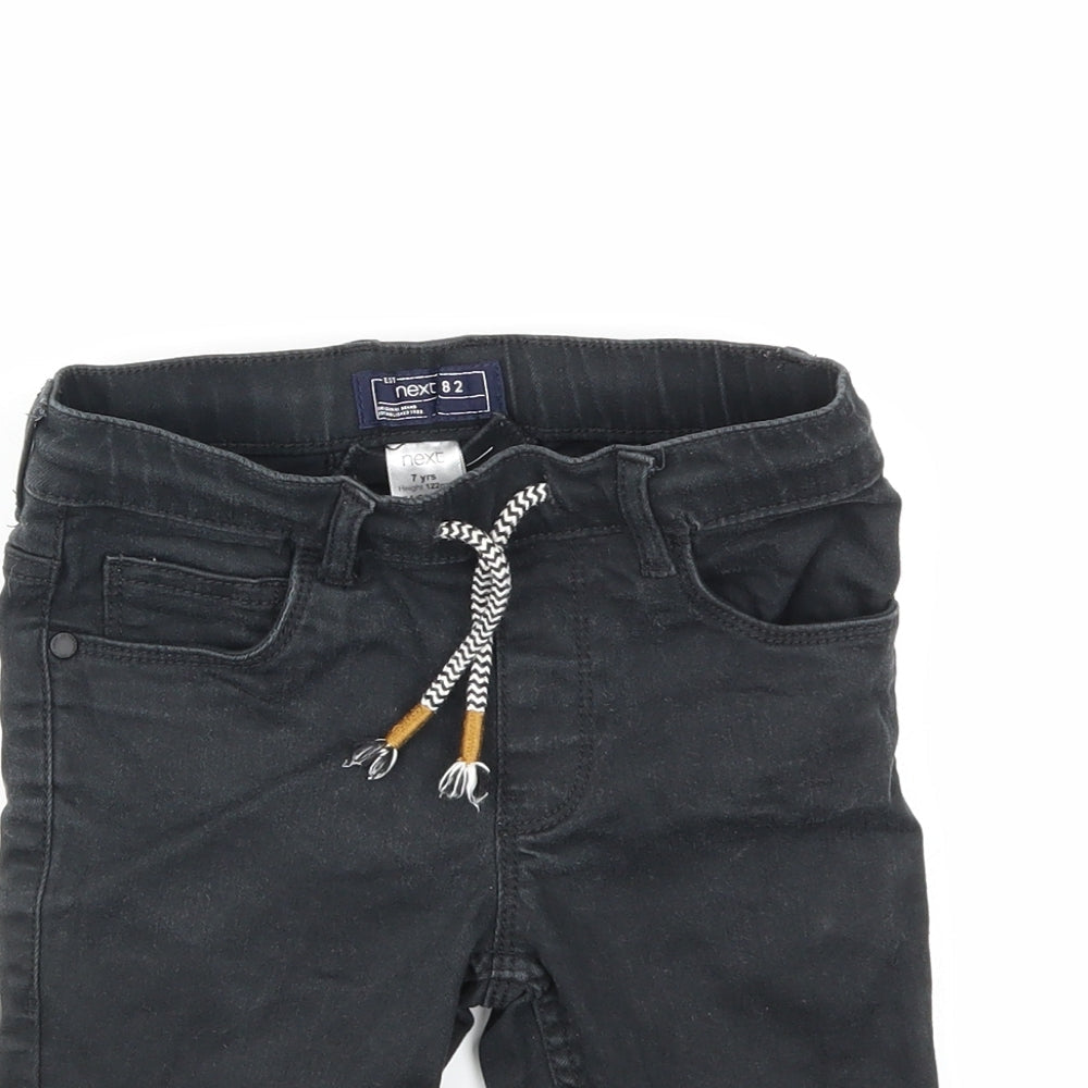 NEXT Boys Black  Denim Cropped Jeans Size 7 Years