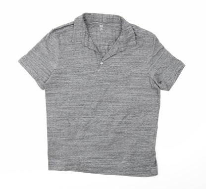 H&M Mens Grey    Polo Size XL